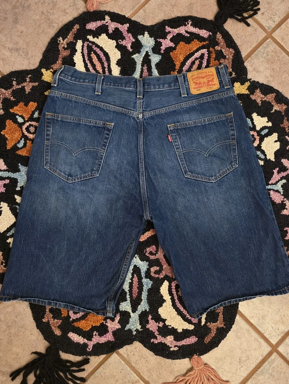 🔥🔥Baggy Levi's 569 blue denim shorts size 38🔥🔥 jorts #denim #levis #569